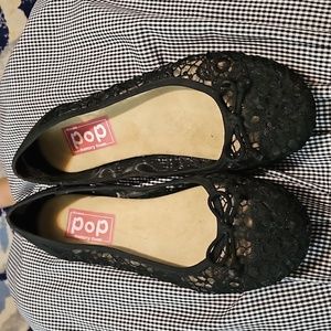 Pops Sahara lace flats shoes with bows